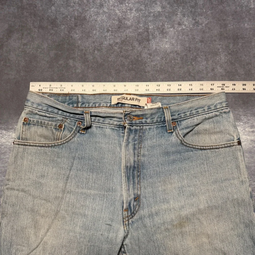 Vintage Levi's 505 Jeans Mens W36 L30 Regular Fit Light Wash‎ Denim Pants